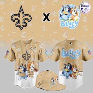New Orleans Saints x Bluey Night Limited Edition Jersey