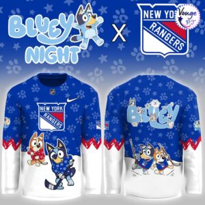 New York Rangers x Bluey Night Limited Edition Hockey Jersey 2