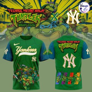 New York Yankees Teenage Mutant Ninja Turtles 2026 T-Shirt