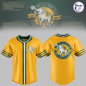 Oakland Athletics 125th Anniversary Commemorative Baseball Jersey 3