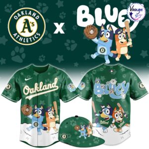 Oakland Athletics x Bluey Night Limited Edition Baseball Jersey
