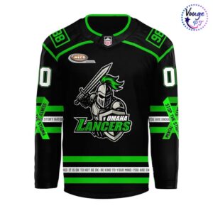 Omaha Lancers Mental Health Awareness Night 2026 Hockey Jersey 2