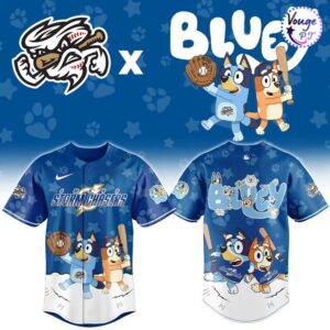 Omaha Storm Chasers x Bluey Night Limited Edition Baseball Jersey 2