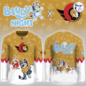 Ottawa Senators x Bluey Night Limited Edition Hockey Jersey 2