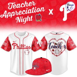 Philadelphia Phillies Teacher Appreciation Night Baseball Jersey