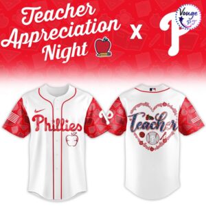 Philadelphia Phillies Teacher Appreciation Night Baseball Jersey 2