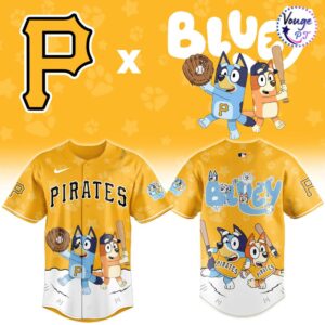 Pittsburgh Pirates x Bluey Night Limited Edition Baseball Jersey 2