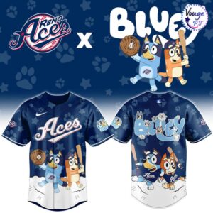Reno Aces x Bluey Night Limited Edition Baseball Jersey 2