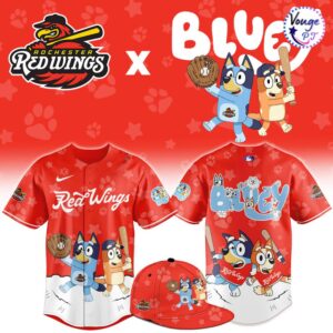 Rochester Red Wings x Bluey Night Limited Edition Baseball Jersey 1