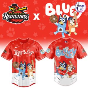 Rochester Red Wings x Bluey Night Limited Edition Baseball Jersey 2