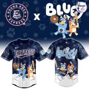 Round Rock Express x Bluey Night Limited Edition Baseball Jersey 2