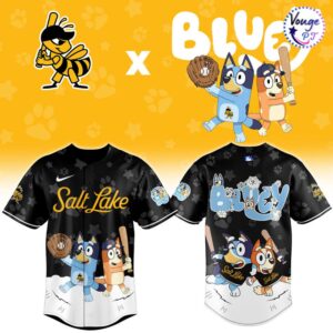 Salt Lake Bees x Bluey Night Limited Edition Baseball Jersey 2