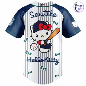 Seattle Mariners x Hello Kitty 2026 Baseball Jersey 3
