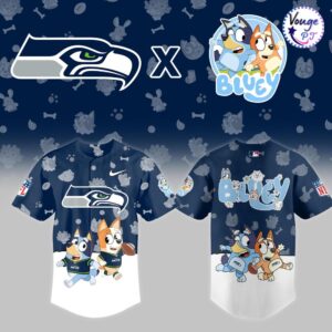 Seattle Seahawks x Bluey Night Limited Edition Jersey 2