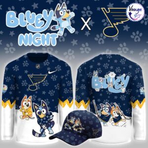 St. Louis Blues x Bluey Night Limited Edition Hockey Jersey