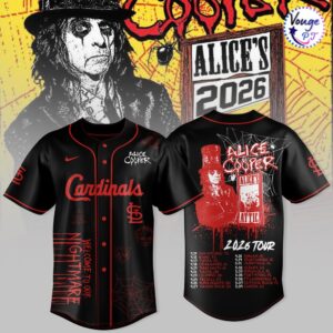 St. Louis Cardinals x Alice Cooper Tour 2026 Baseball Jersey