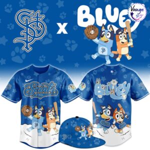 St Paul Saints x Bluey Night Limited Edition Baseball Jersey 1