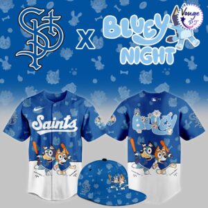 St Paul Saints x Bluey Night New Limited Baseball Jersey 1