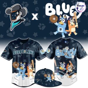 Sugar Land Space Cowboys x Bluey Night Limited Edition Baseball Jersey 1