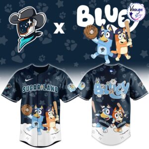 Sugar Land Space Cowboys x Bluey Night Limited Edition Baseball Jersey 2