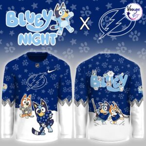 Tampa Bay Lightning x Bluey Night Limited Edition Hockey Jersey 2