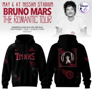 Tennessee Titans x Bruno Mars – The Romantic Tour 2026 Hoodie 1