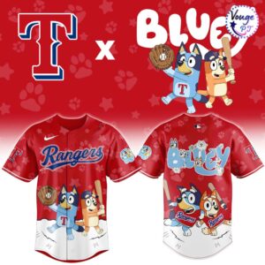 Texas Rangers x Bluey Night Limited Edition Baseball Jersey 2