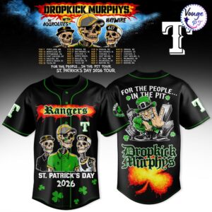 Texas Rangers x Dropkick Murphys St. Patrick’s Day 2026 Jersey