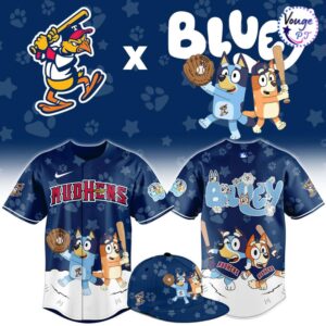 Toledo Mud Hens x Bluey Night Limited Edition Baseball Jersey 1