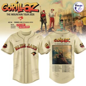 Toronto Blue Jays x Gorillaz The Mountain Tour 2026 Baseball Jersey
