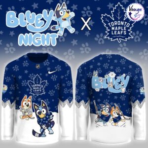 Toronto Maple Leafs x Bluey Night Limited Edition Hockey Jersey 2