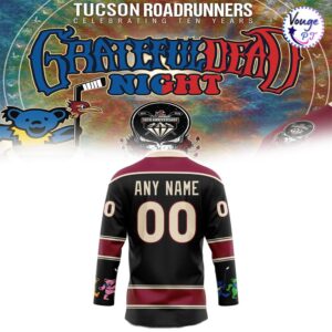 Tucson Roadrunners Grateful Dead Night Custom Hockey Jersey 3