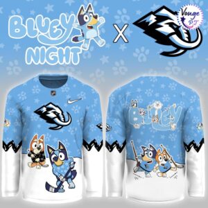 Utah Mammoth x Bluey Night Limited Edition Hockey Jersey 2