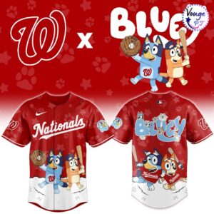 Washington Nationals Bluey Night Game Baseball Jersey 2