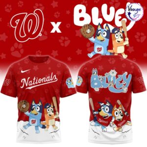 Washington Nationals Bluey Night Game T Shirt 2