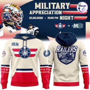 Worcester Railers Military Appreciation Night 2026 Hoodie 1
