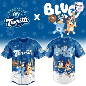 Asheville Tourists x Bluey Night Limited Edition Baseball Jersey 2