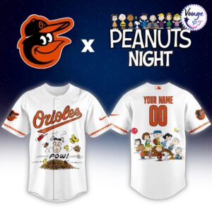 Baltimore Orioles x Peanuts Night Custom Baseball Jersey 2