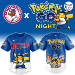 Buffalo Bisons x Pokemon GO Night Custom Baseball Jersey 2