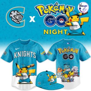 Charlotte Knights x Pokemon GO Night Custom Baseball Jersey 1