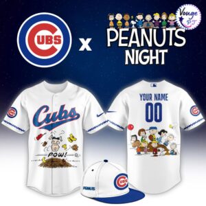 Chicago Cubs x Peanuts Night Custom Baseball Jersey