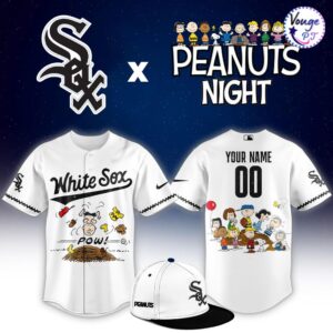 Chicago White Sox x Peanuts Night Custom Baseball Jersey