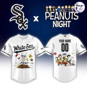 Chicago White Sox x Peanuts Night Custom Baseball Jersey 2