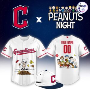 Cleveland Guardians x Peanuts Night Custom Baseball Jersey