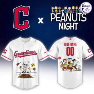 Cleveland Guardians x Peanuts Night Custom Baseball Jersey 2