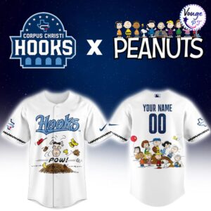 Corpus Christi Hooks x Peanuts Night Custom Baseball Jersey 2