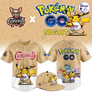 El Paso Chihuahuas x Pokemon GO Night Custom Baseball Jersey 1