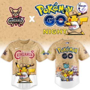 El Paso Chihuahuas x Pokemon GO Night Custom Baseball Jersey 2