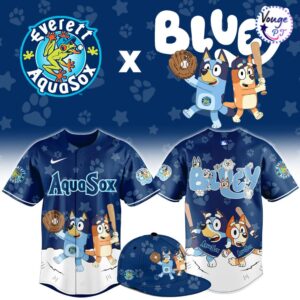 Everett AquaSox x Bluey Night Limited Edition Baseball Jersey 1