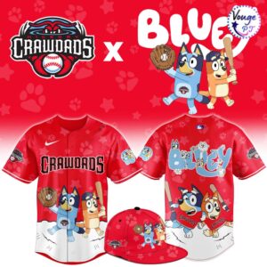 Hickory Crawdads x Bluey Night Limited New Limited Baseball Jersey